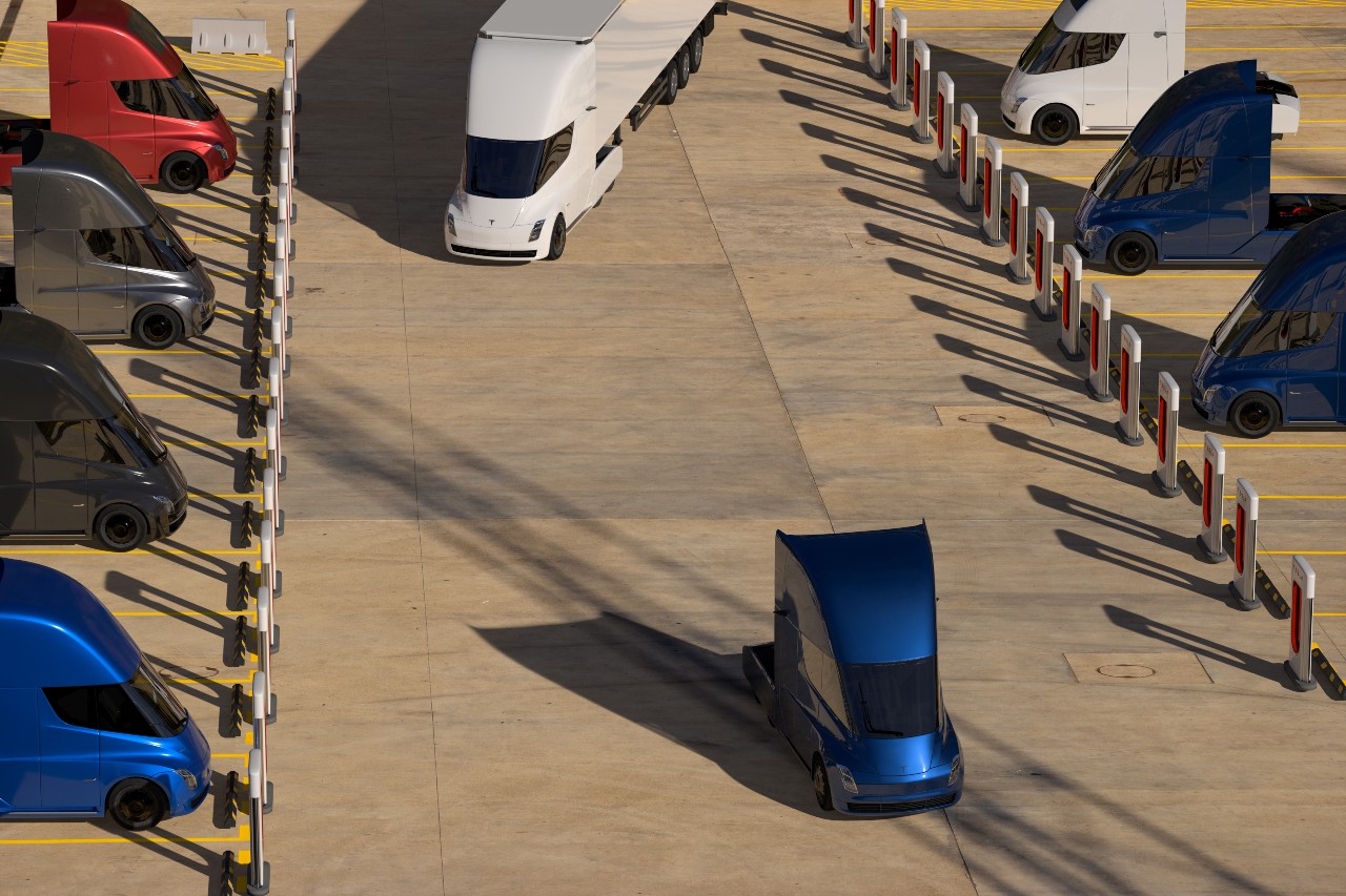 Electric Truck Charging Stations - Tesla Semi Truck